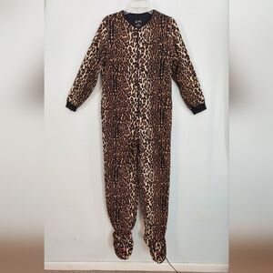 Nick & Nora Leopard Print Footie Pajamas